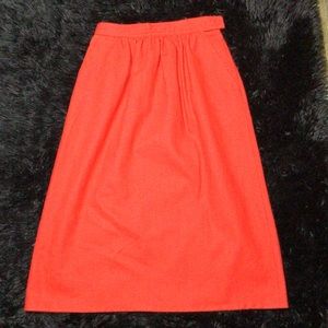 Vintage High Waisted Red Wool skirt